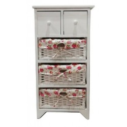 Συρταριέρα με 5 συρτάρια σε άσπρο χρώμα 39,5x30x76cm Συρταριέρα με 5 συρτάρια σε άσπρο χρώμα 39,5x30x76cm