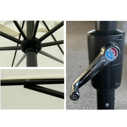 Ομπρέλα κήπου-βεράντας με διάμετρο 4m στρογγυλή με προστασία UPF50+ Ομπρέλα κήπου-βεράντας με διάμετρο 4m στρογγυλή με προστασία UPF50+