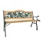 Παγκάκι κήπου με μαντέμι και ξύλο 122x54x40/77cm