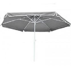 Ομπρέλα ημιεπαγγελματική κήπου-βεράντας με διάμετρο 2.5m στρογγυλή γκρι μεταλλική Ομπρέλα ημιεπαγγελματική κήπου-βεράντας με διάμετρο 2.5m στρογγυλή γκρι μεταλλική
