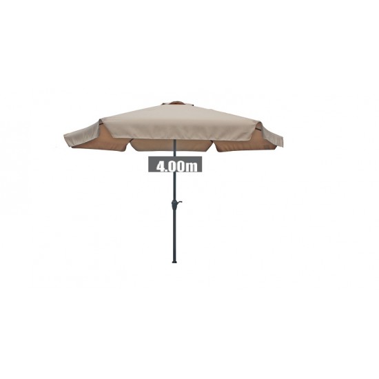 Ομπρέλα κήπου-βεράντας με διάμετρο 4m στρογγυλή με προστασία UPF50+  
