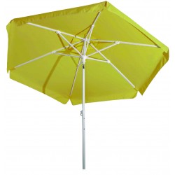 Ομπρέλα κήπου-βεράντας με διάμετρο 2m στρογγυλή κίτρινη μεταλλική