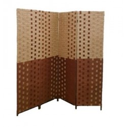 Παραβάν τετράφυλλο πλεχτό ψάθινο 2 χρώματα μπεζ /καφέ 180 Χ 180cm Παραβάν τετράφυλλο πλεχτό ψάθινο 2 χρώματα μπεζ /καφέ 180 Χ 180cm