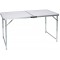 Τραπέζι αλουμινίου σπαστό-πτυσσόμενο βαλιτσάκι με ρυθμιζόμενα πόδια 120x60cm